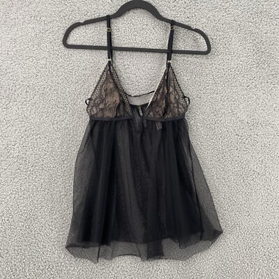 victoria secret black lingerie dress Victoria's Nightgown Baby Doll Mesh Lace 1 Piece Large Moda Minx scrunch thin UK 8 Dress Version:Corset - no lining or slip Where delicate meets dazzling