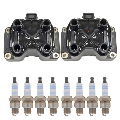Bosch 2 Ignition Coil NGK 8 Laser Iridium Spark Plug Kit For Discovery 348 TB V8