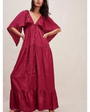 New Free People's Cha Cha Maxi Dress in Red Size - Small