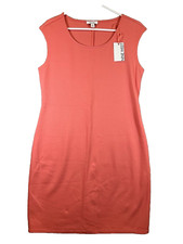 Nine West Dress Coral Fitted Sleeveless Bodycon  Size Medium NWT