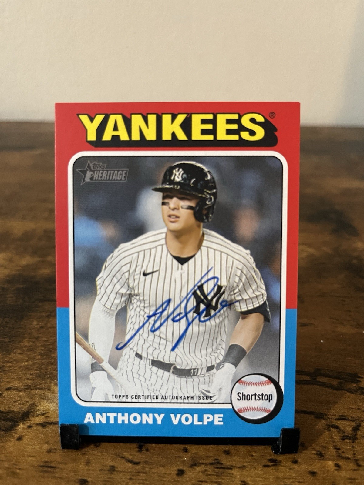 2024 Topps Heritage Anthony Volpe #ROA-AV Real One Auto Yankees