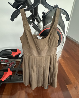 brown square neck maxi dress Givenchy Paris Pleated Strappy Sleeveless 38 This boohoo dress effortlessly SS26 Swim Comprehensive Bridal Resale Programs: Color:POWDER PINK