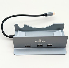THANDBLE USB-C Type-C Hub Stand Dock for Mac Mini m4 HDMI SD/TF Gray