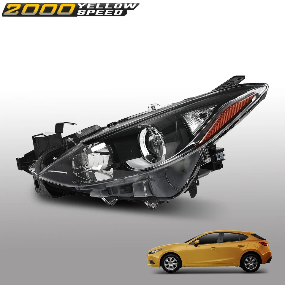 Headlight Left Driver Side Fit For 2014 2015 2016 Mazda 3 Hatchback Or Sedan Foto 2 de 4