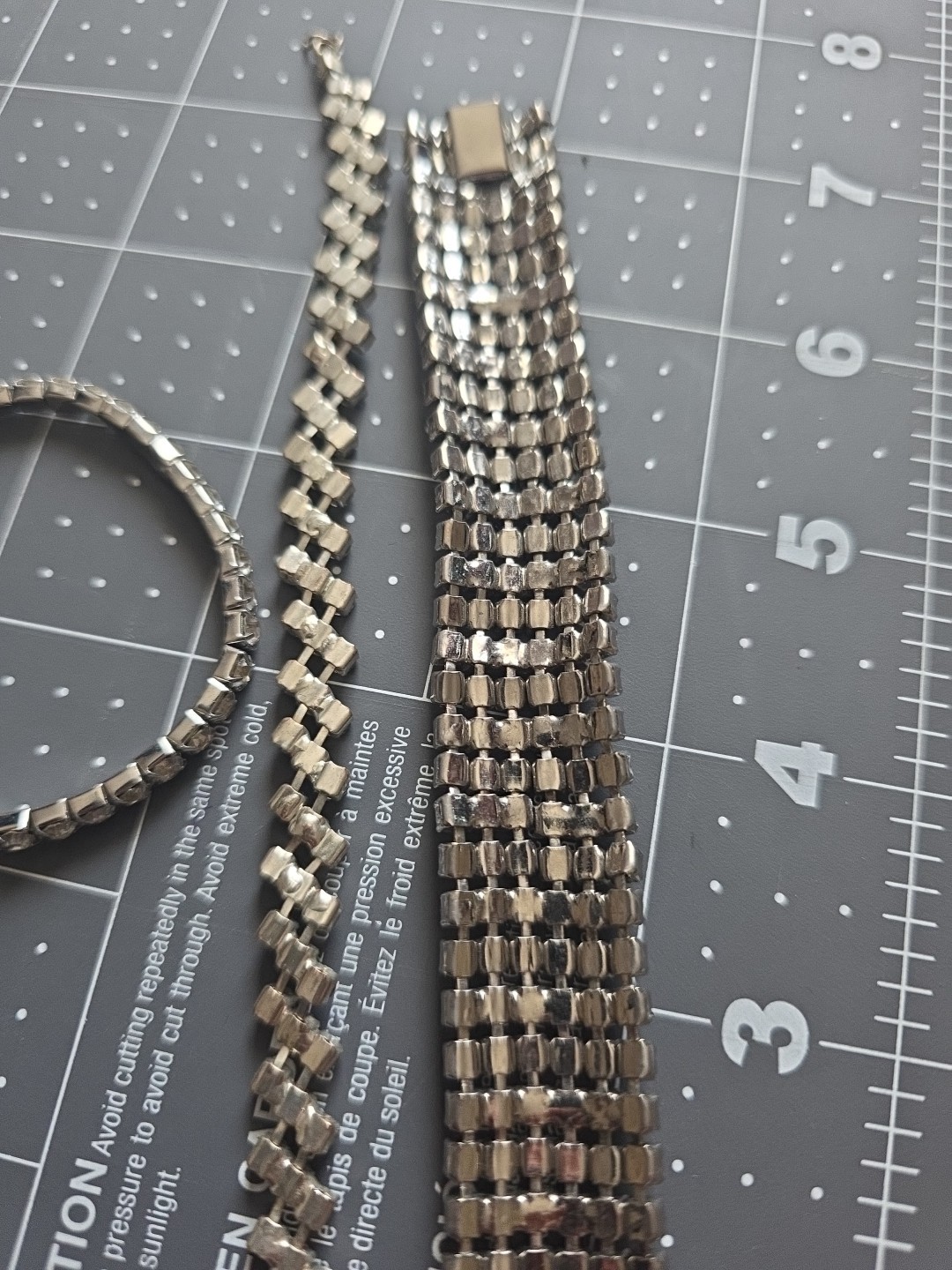 Vintage Rhinestone Bracelets Unsigned - image 3