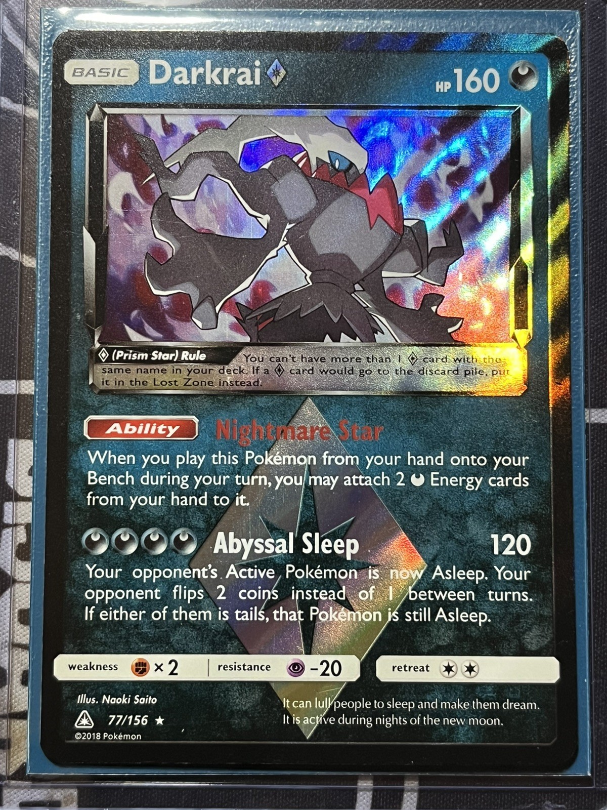 Darkrai Prism Star 77/156 Sm-Ultra Prism Holo MP