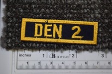 Cub Scout BSA Den Number 2 Uniform Embroidered Sleeve Patch Blue Gold