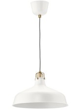 IKEA RANARP White Pendant Ceiling Light – Industrial Style Large 38cm