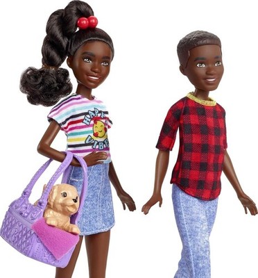 Barbieアームレスト2個セット Barbie It Takes Two Doll Set Jackson Jayla 3 Puppies Accessories