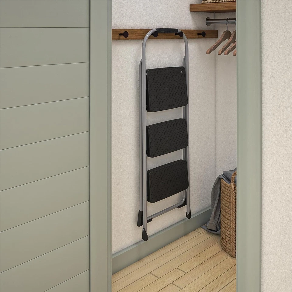 Versatile 3-Step Step Stool - Foldable with Non-Marring Tips for Easy Use - Image 4 of 4