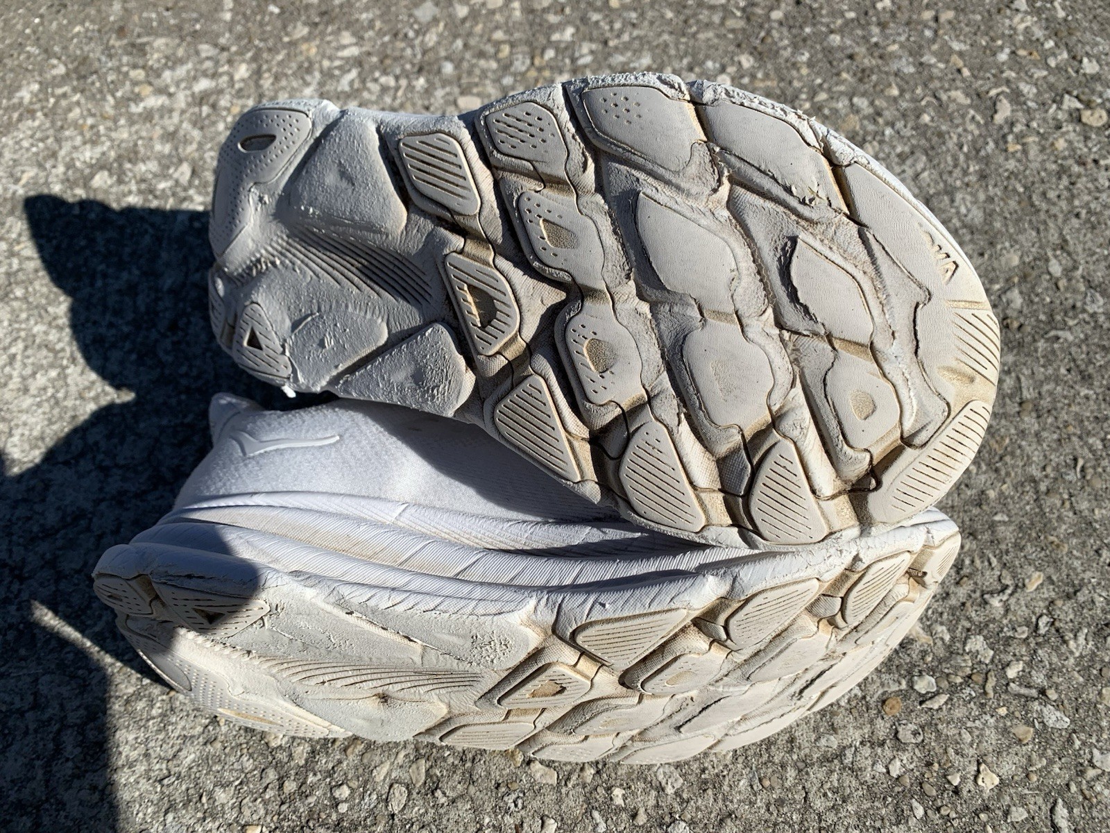 Size 7.5 B - Hoka One One Clifton 9 Triple White Women’s Running Shoes thumbnail 11