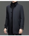 Men's Goose Down Inner Lining Windbreaker Winter Mink Fur Collar Business Jacket