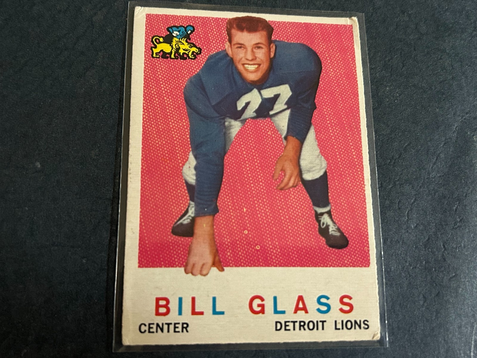 1959 Topps #122 Bill Glass -RC.  Detroit Lions....EX.    Free Shipping