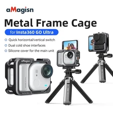 aMagisn Metal Quick-release Frame Cage For Insta360 GO Ultra Camera Protection