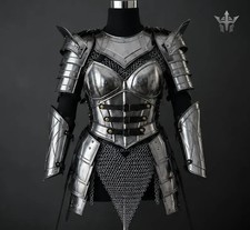Female Medieval Knight Armor Set Lady Knight Steel Armor Costume Fantasy Warrior