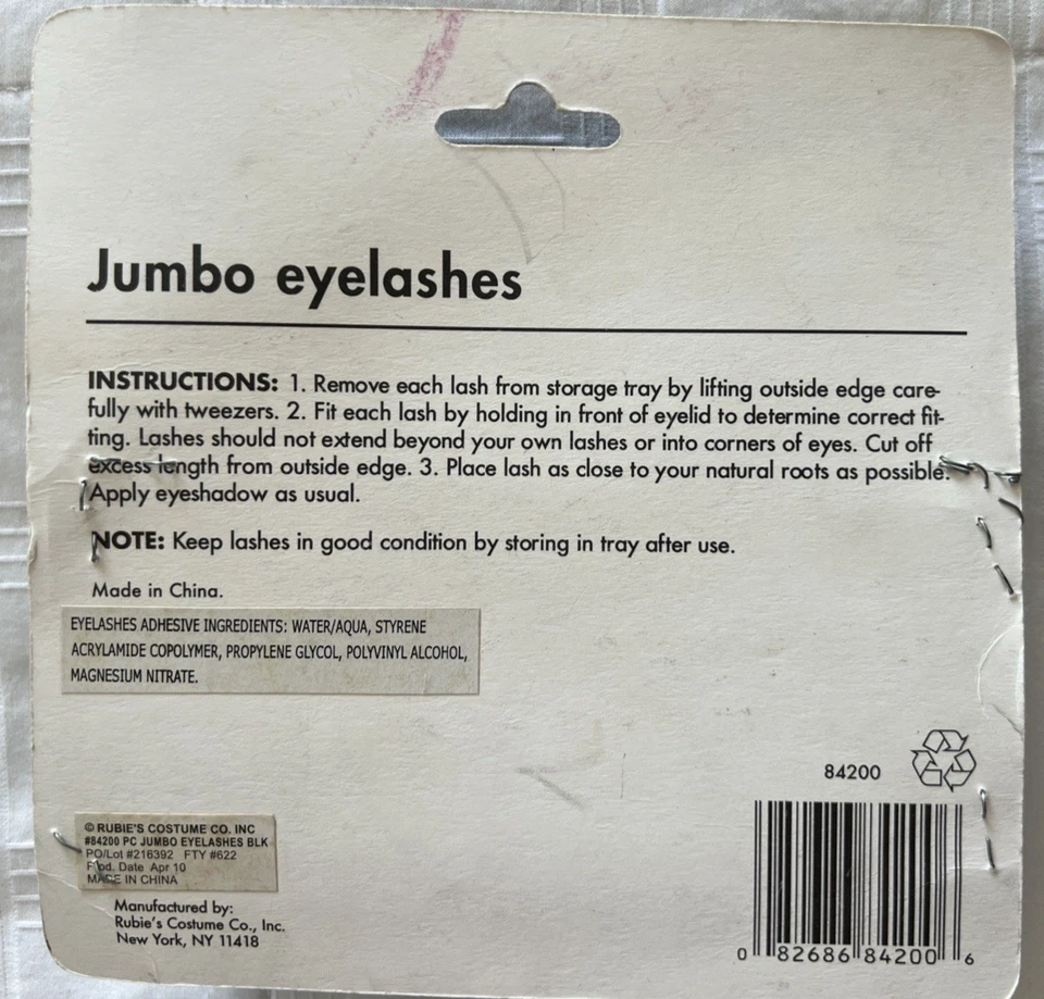 PESTAÑAS JUMBO Autoadhesivas, NUEVAS en Caja Profesional 84200 Disfraz Juegos con disfraces Foto 2 de 4