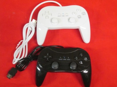 2 X New Classic Pro Remote Controller For Nintendo Wii Black And White 9289
