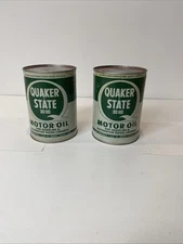 QUAKER STATE MOTOR OIL (2) 1 QT 30W CARDBOARD FULL CANS..B89
