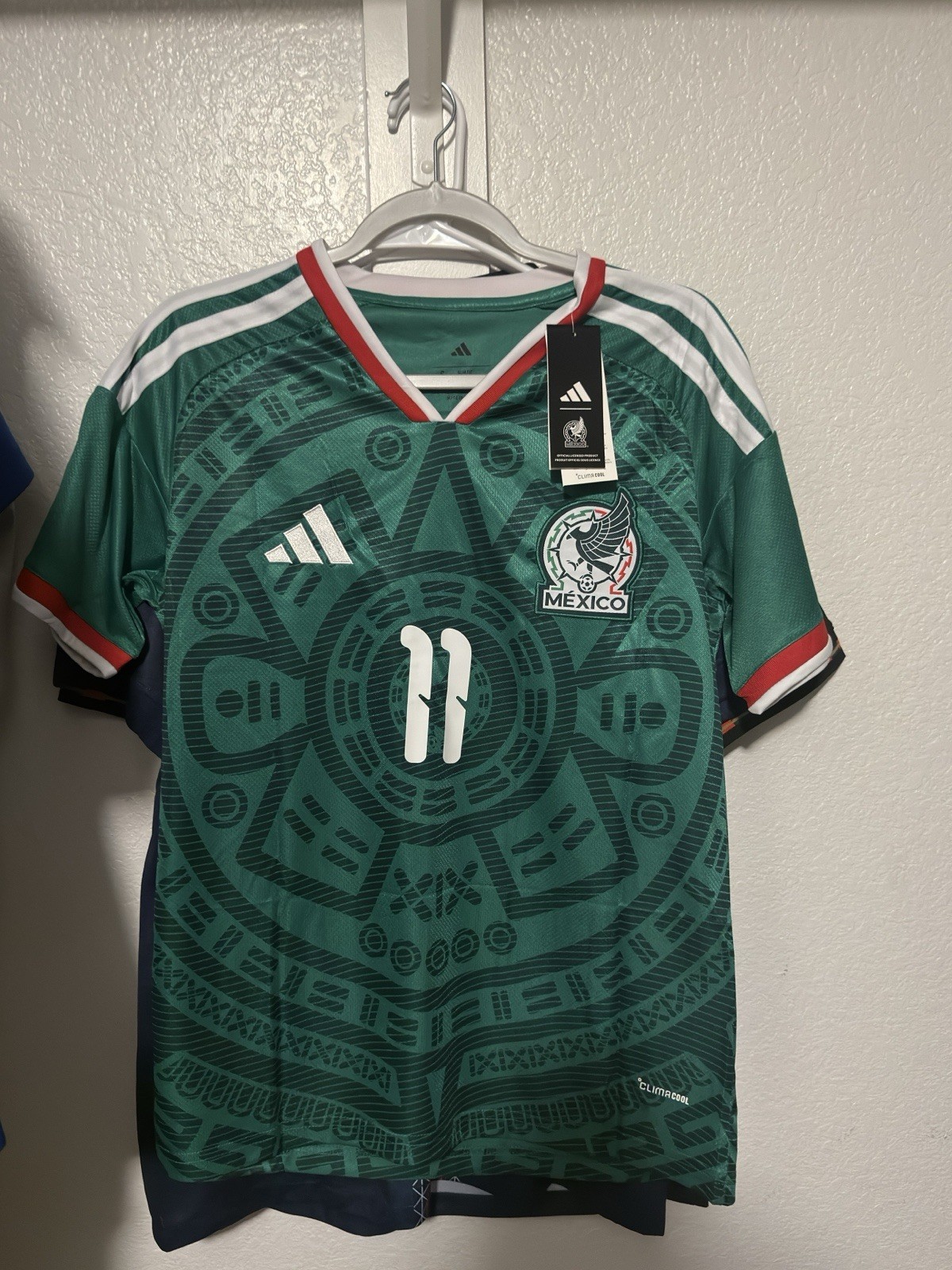 adidas Mexico S. Gimenez #11 Soccer Jersey Size S Green White Red