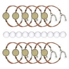 Bracelet Blanks for Jewelry Making 10pcs 20mm Brown/Bronze