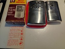 2 VINTAGE Metal Hand Warmers No. 667 by Academy All Original Hong Kong