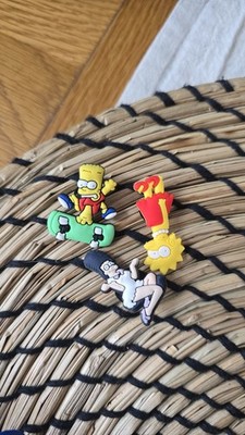 X3 Jibbitz Jibbits Stil Charms Konvolut The Simpsons Pin Up Marge Lisa Bart 