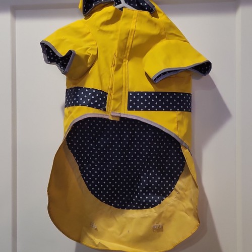 Good2Go Yellow Reversible Dog Raincoat with Polka Dot Lining