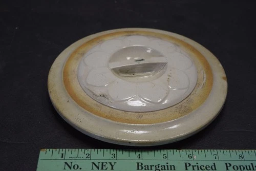 Red Wing Crock Water Cooler Lid Stoneware Daisy Petal Bar Handle 8" One Gallon