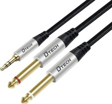 3ft 3.5mm to 1/4 Adapter Audio Stereo Cable TRS Y Splitter Professional