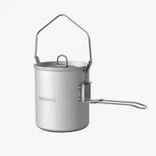 Fire Maple Frost 0.9L Camping Pot Aluminum with Detachable Handle, Backpack Bush