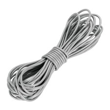 5.5 Yard 2mm Round Leather Cord Lacing String for DIY Crafts, Silver