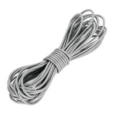 5.5 Yard 2mm Round Leather Cord Lacing String for DIY Crafts, Silver