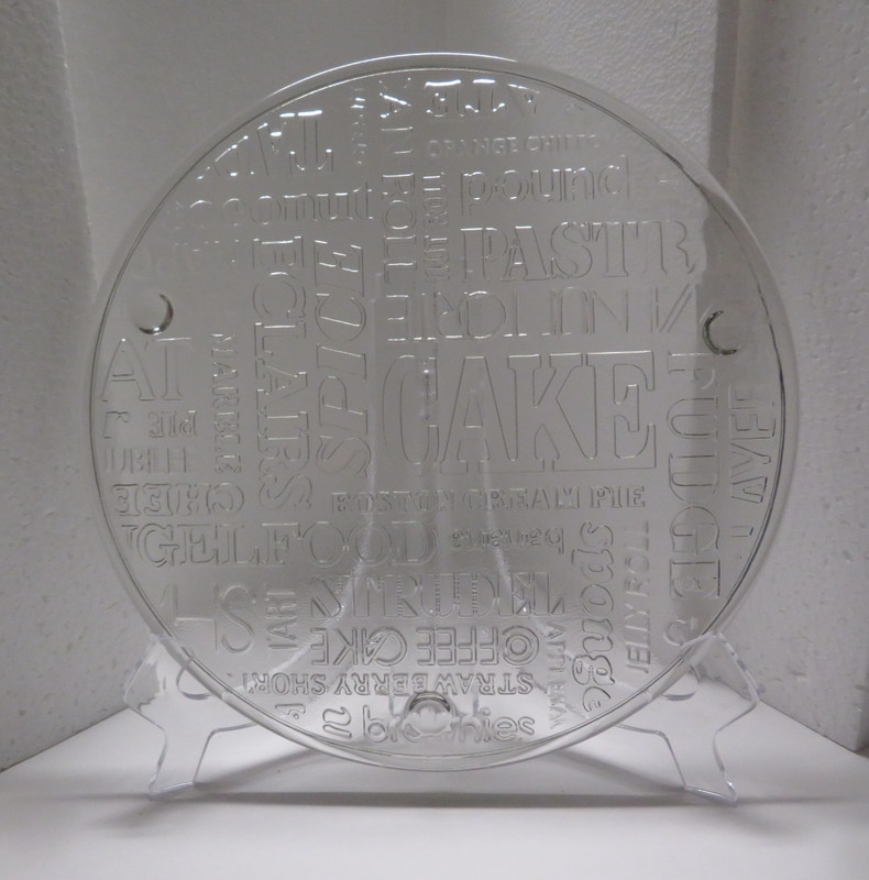 Jeanette Embossed Clear Glass Cake Plate 10.75” Vintage