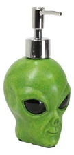 Green UFO Extra Terrestrial Roswell Alien Liquid Soap Or Lotion Pump Dispenser