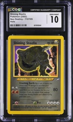 Shining Steelix (Unlimited) graded CGC 10 for sale on eBay