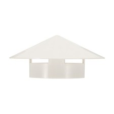 4" Chimney Cap, Roof Vent Cap Cowl Rain Cover Air Vent Cap White