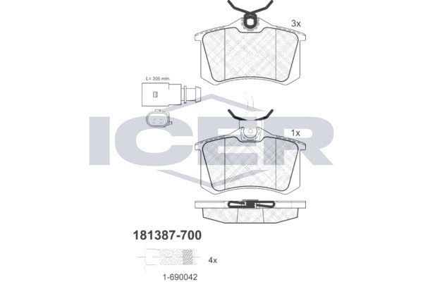 Bremsbelagsatz Hinten Lucas-Trw-System FüR Ford Galaxy I WGR MK VAN VW 95-10-image