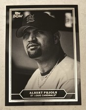2025 Topps Black And White Albert Pujols Prized Portraits Insert #PP7 Cardinals