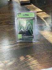 1/8" hanging ratchets 2 pack 7ft braided polypropylene rope carabiner clips