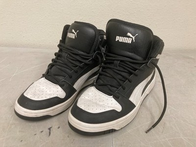 Vintage Puma Rebound LayUp Black White Sneakers Shoes Size 7C