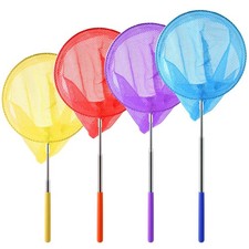Coopay 4 Pack Telescopic Butterfly Fishing Nets for Kids, Catching Insect Net, E