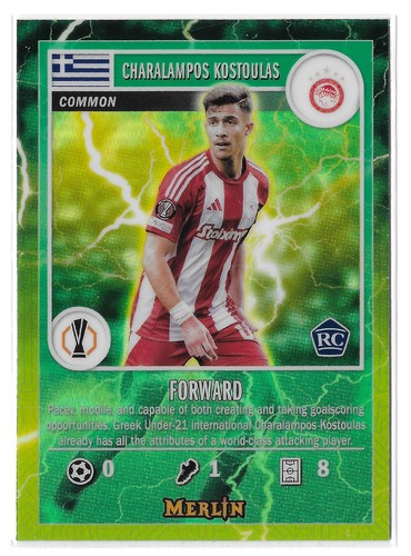 Charalampos Kostoulas #MG-13 2024 Topps Merlin UEFA Gamers card