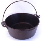 Unmarked WAGNER WARE 5 QT F Cast Iron Dutch Oven No Lid