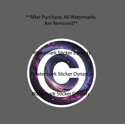Copyright Symbol Sticker Waterproof Decal Business Galaxy Space Gift NEW