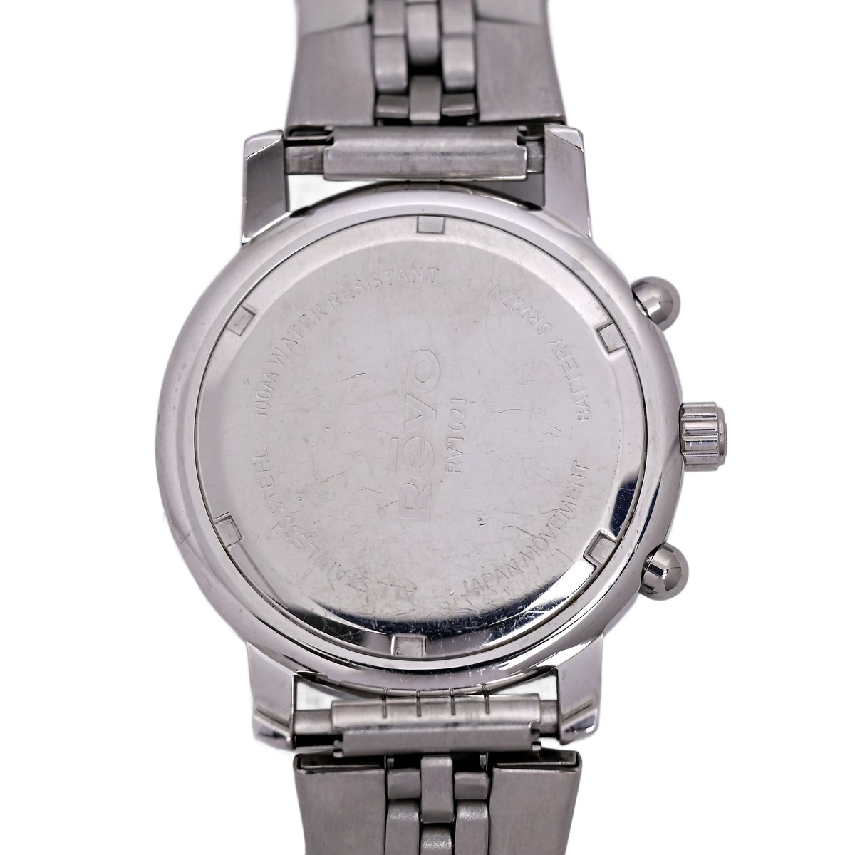 Revo Chronograph 10ATM White Dial Steel Bracelet | eBay