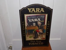 Vintage Yara Plain Scrap Tobacco Lighted cardboard Store Display