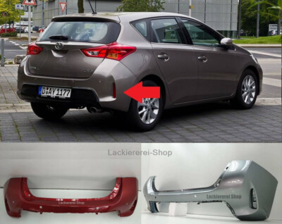 STOßSTANGE HINTEN LACKIERT IN WUNSCHFARBE NEU für Toyota Auris 2013-2015 mit PDC