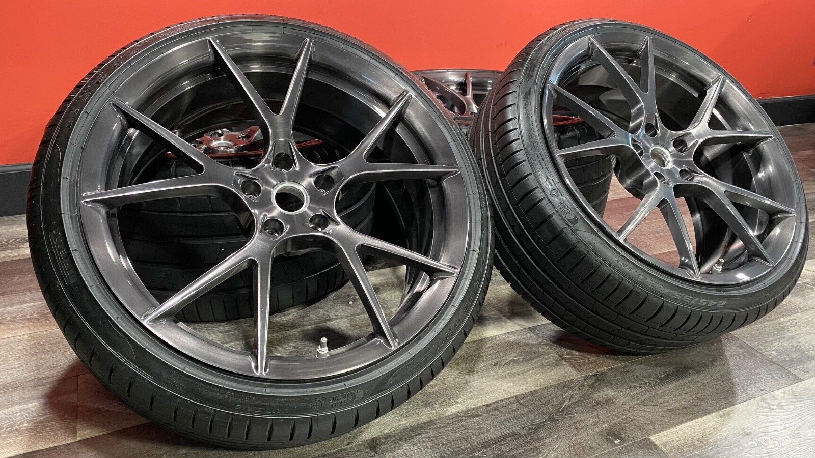 20/21" CUSTOM FULLY FORGED BRUSHED WHEELS & TIRES FOR FERRARI 458 COUPE & SPIDER