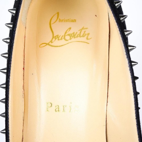 Christian Louboutin Size 37.5 Women's Pointed Toe Suede Pumps in Black ANJALINA - Picture 14 of 20