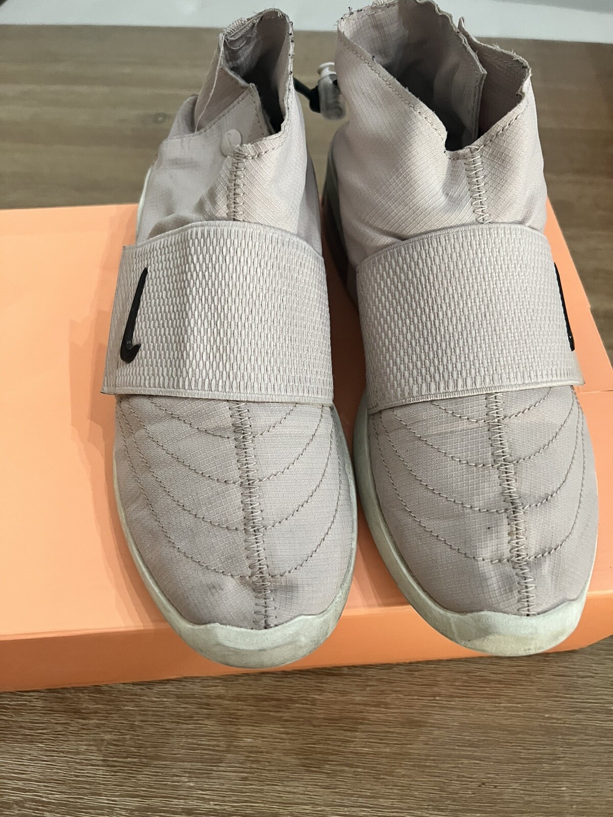 OFF WHITE X NIKE NIKE X FOG PAURA DI DIO AIR MOC PARTICLE BEIGE NERO VELA BIANCO SPORCO TAGLIA 7